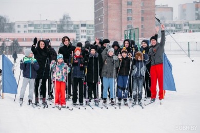 В Молодежном парке состоялось открытие лыжной трассы