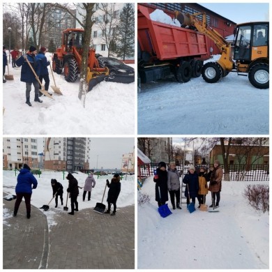 В Первомайском районе  прошли мероприятия  по уборке  снега