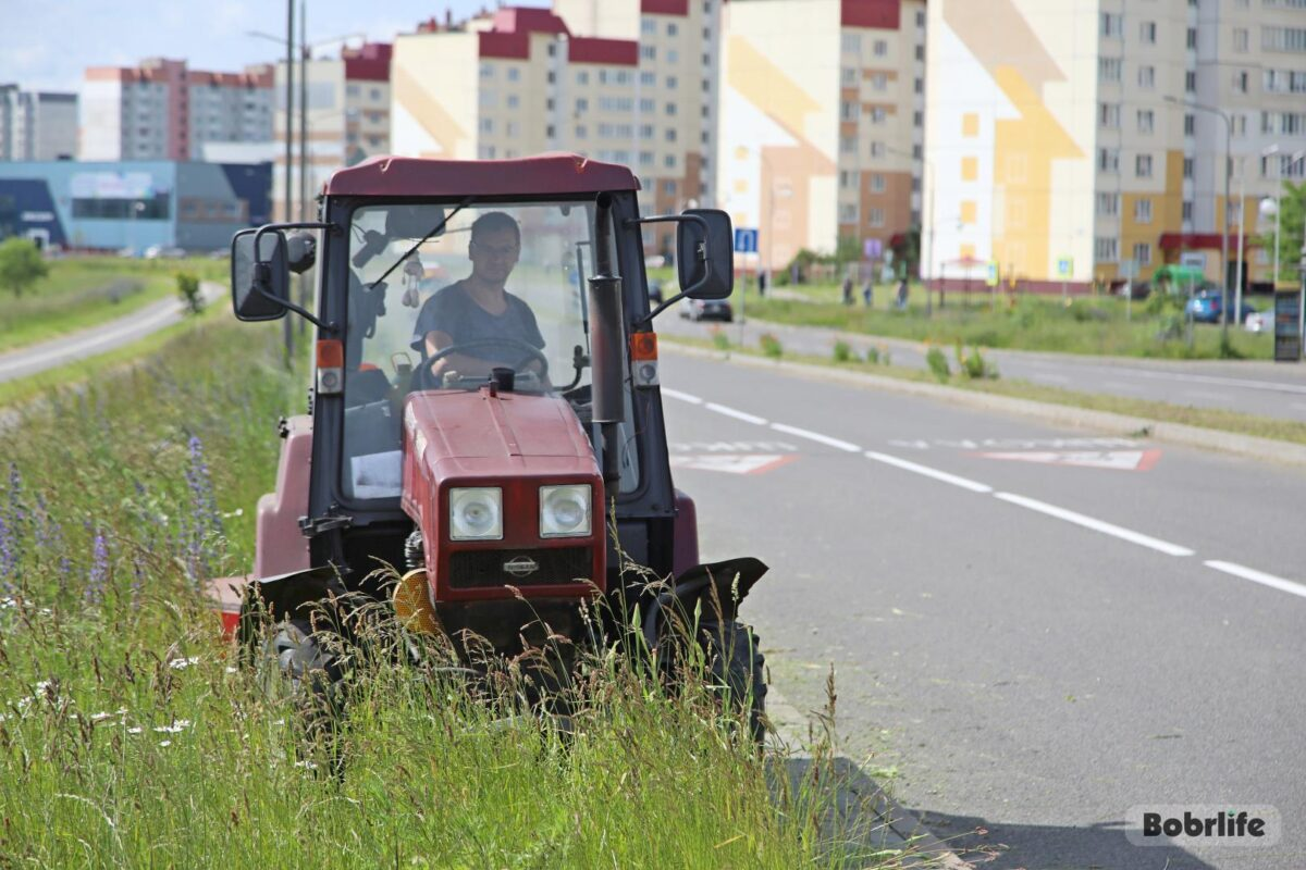 В Бобруйске к покосу травы активно подключились предприятия города